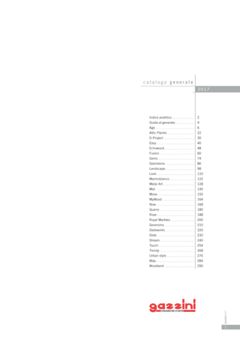 GAZZINI - Catalogue général 